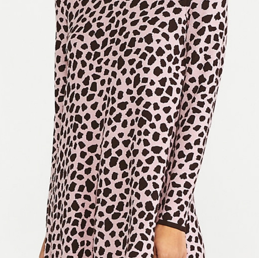Ann Taylor animal jacquard sweater dress - Picture 2 of 6